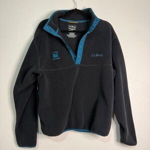 L.L. Bean Black Fleece with Blue Logo, Unisex. Women’s M, Men’s Sm Regular